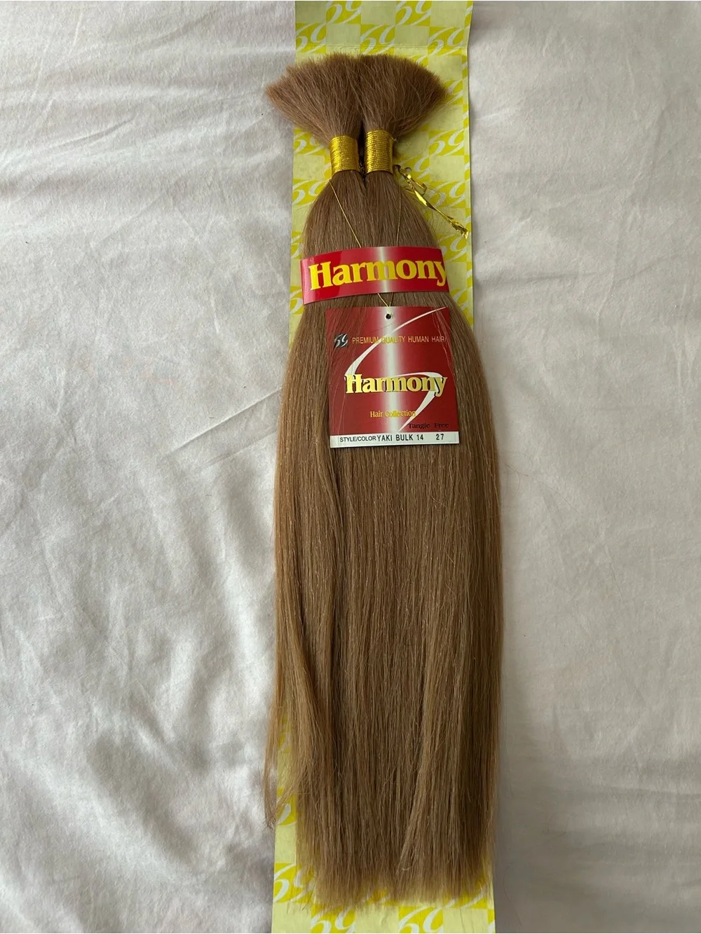 14 inch Yaki Bulk Hair 100% Human Hair Color 27 by Harmony Hair Collection